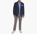 Men's Solid Knit Blazer image number null